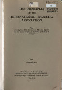 The principles of the International Phonetic Association