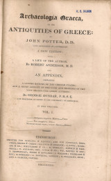 Archaeologia Graeca or the Antiquities of Greece, Vol.I