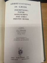 Greek Abbreviations inscriptions: Paryri,Manuscripts and Ealry Printed Books