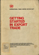 Getting Started in Export Trade