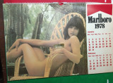 Ημερολόγιο τοίχου Marlboro 1978 Γυμνά