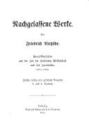 Nietzsche's werke …