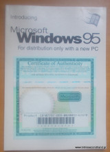 Introducing Windows '95 for distribution only with a new PC