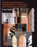 Applied Mathematics for Business, Economics, and the Social Sciences