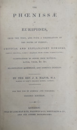 The Phoenissae of Euripides / δίγλωσση έκδοση 1837
