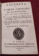 1817 Excerpta ou Fables Choicies de la Fontaine