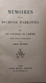 Mémoires de la duchesse d'Abrantès