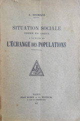 Situation sociale créée en Grèce à la suite de l'échange des populations