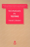 Techniques in Testing