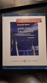Applied calculus for business, economics, and the social and life sciences