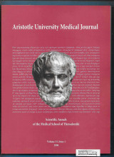 Aristotle University Medical Journal : Scientific Annals of the Medical School of Thessaloniki – Vol. 33, Issue 1