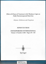 Effect of 8 Years of Treatment with Tibolone 2.5gm on Daily Postmenopausal Bone loss
