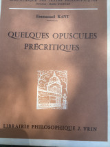 Quelques opuscules precritiques