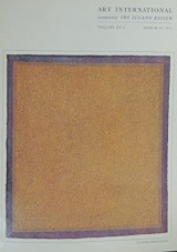 Art International Volume Incorporating The Lugano Review XV/3 March 20, 1971