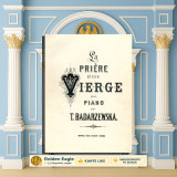 La Priere D' Une Vierge (pour piano par Tekla Badarzewska) [G. Fexis: δεκ. 1910] παρτιτούρα, πιάνο, piano, Φεξής, παρτιτούρες