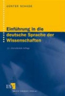 Einführung in die deutsche Sprache der Wissenschaften