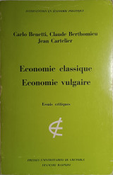 Economie classique Economie vulgaire