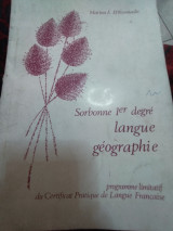 Sorbonne 1er degre langue geographie