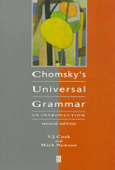 Chomsky's Universal Grammar