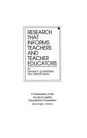 Research that Informs Teachers and Teacher Educators
