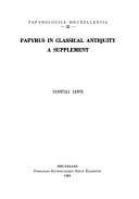 Papyrus in Classical Antiquity