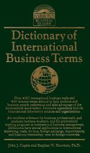 Dictionary of International Business Terms