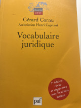 Vocabulaire juridique