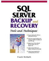 SQL Server Backup and Recovery: Tools and Techniques