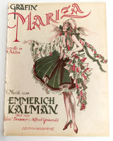 Οπερέττα: Grafin Mariza. Komm' mit nach varasdin. Μουσική: E. Kalman (Moderne, δεκ. 1920 / ελλ. έκδ) - παρτιτούρα
