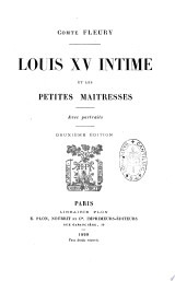 Louis XV intime et les petites maîtresses