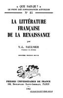 La littérature française de la renaissance