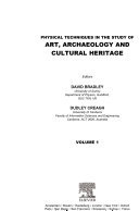 Physical Techniques in the Study of Art, Archaeology and Cultural Heritage