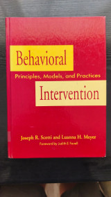 Behavioral Intervention: Principles, Models, and Practices