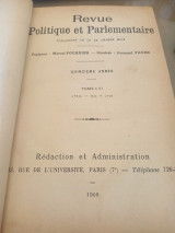 Revue Politique et Parlamentaire, τόμος LVI