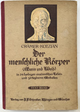 Der menschliche Körper (Mann und Weib) in 54 farb. anatom. Taf. u. zerlegbaren Modellen