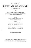 A New Russian Grammar in Two Parts