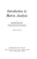 Introduction to Matrix Analysis