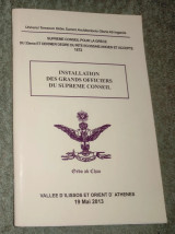 Installation des Grands Officiers du Supreme Conceil